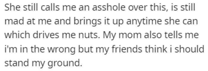 The Girlfriend Is Still Mad at OP