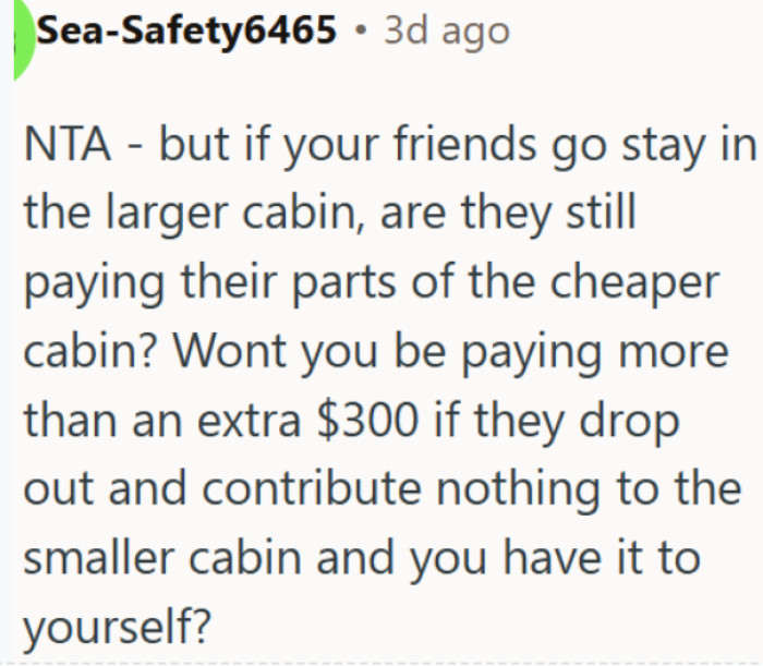 OP is right to say no, but the real financial problem has been overlooked