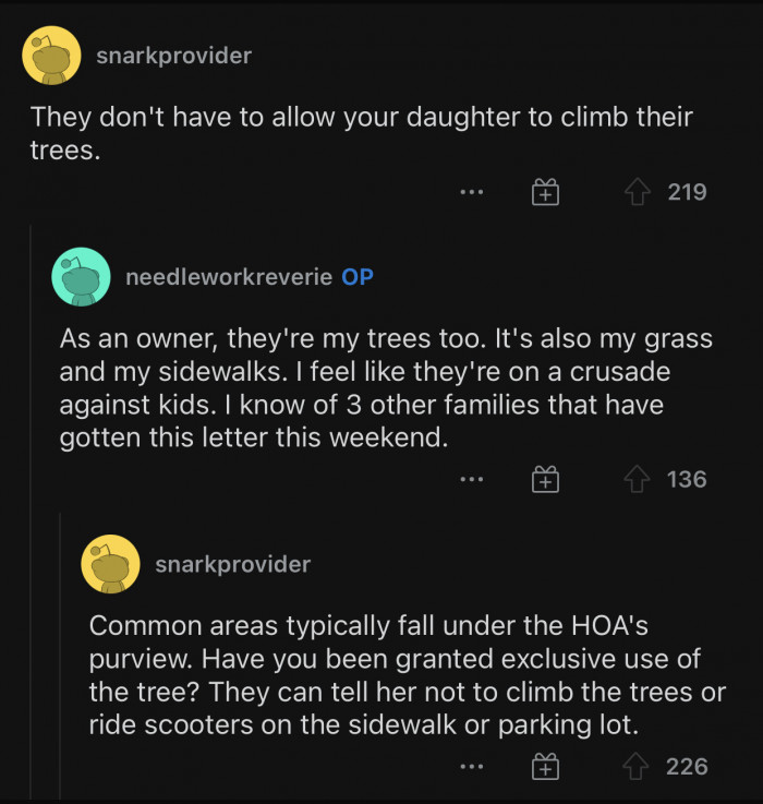 The condo community is on a crusade against kids for some reason.