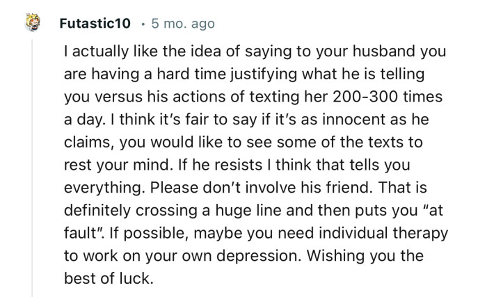 “I think it’s fair to say if it’s as innocent as he claims, you would like to see some of the texts.”