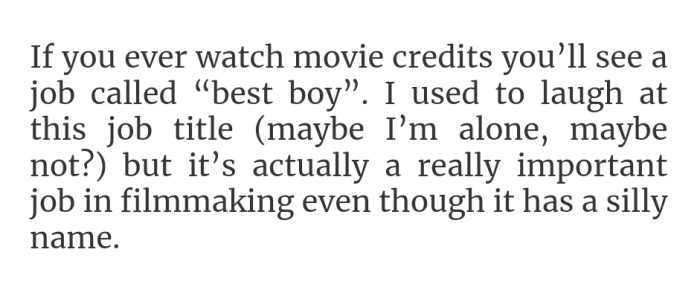 28. The best boy is more important than you think