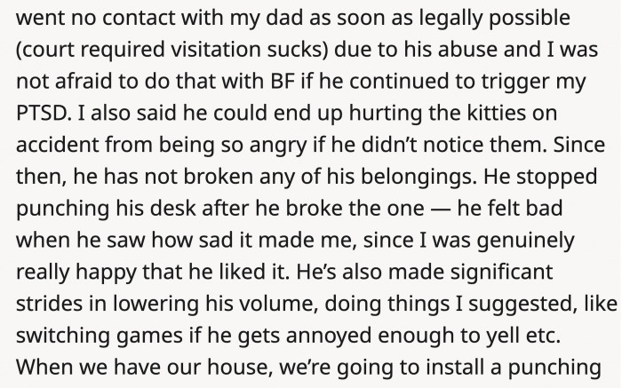 She communicated that she needed that to change, and then he tried