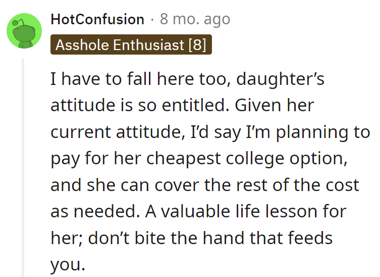 Falling into reality: Budgeting for the budget-friendly college. Lesson learned: Don't nibble on the hand that writes the checks!