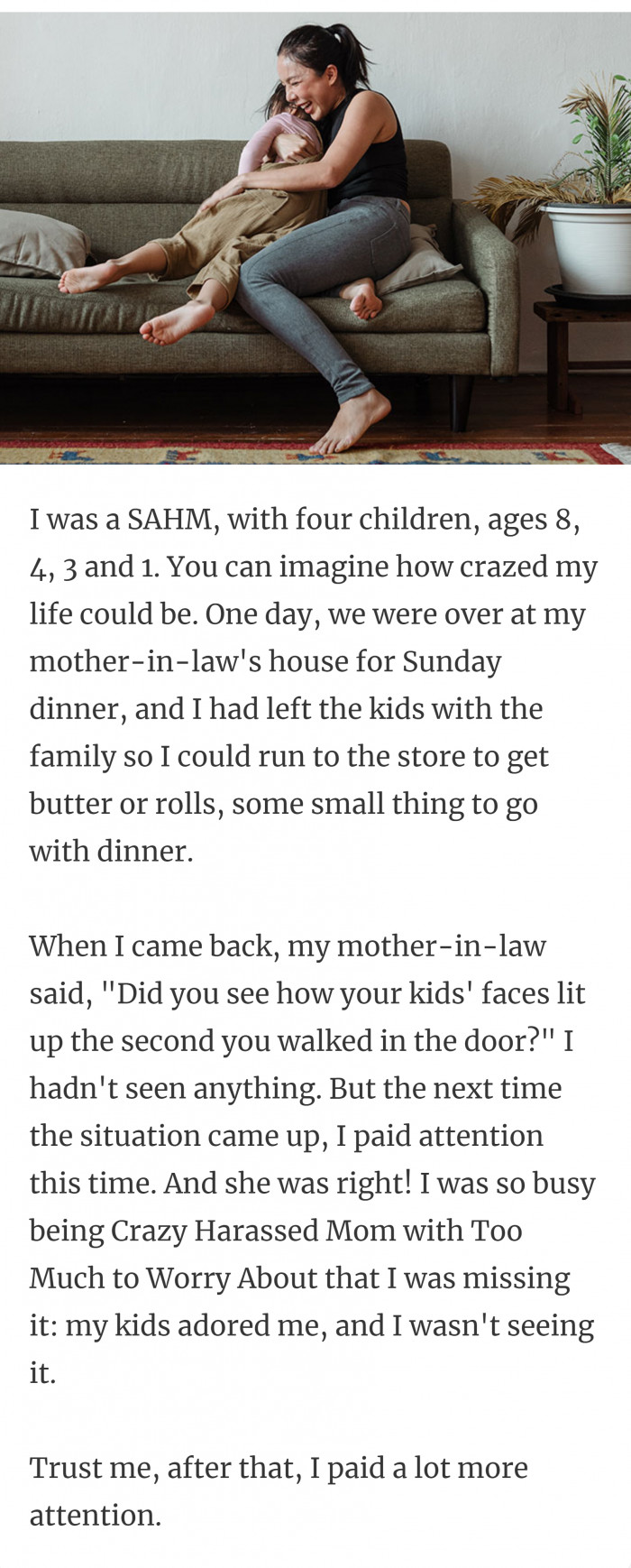 3. Mother-in-law got your back!