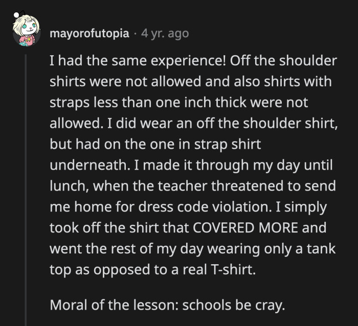 Adults really underestimate the wit of teenagers.