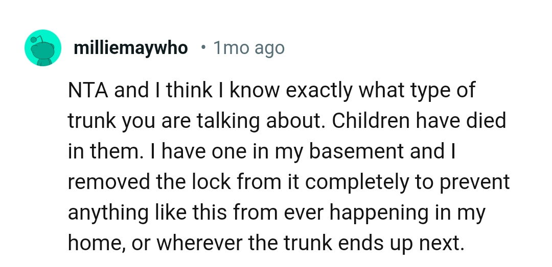This Redditor believes they know what type of trunk the OP was referring to