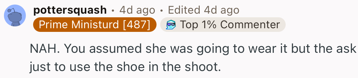 According to This Redditor, OP Had Every Right to Be Angry Because She Gave the Shoes to Stacey and Not Anyone Else