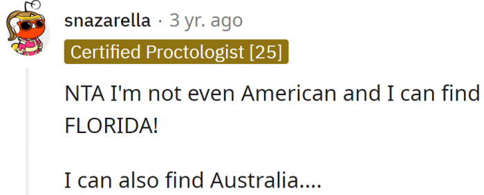 She remembers geography: