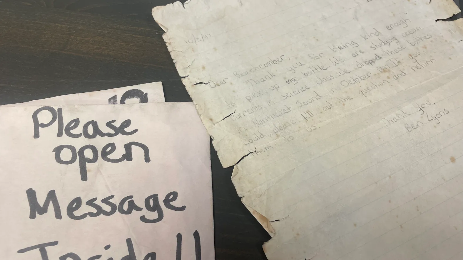 Ben Lyons was reportedly reminded of his classmates and science teacher after the serendipitous events.