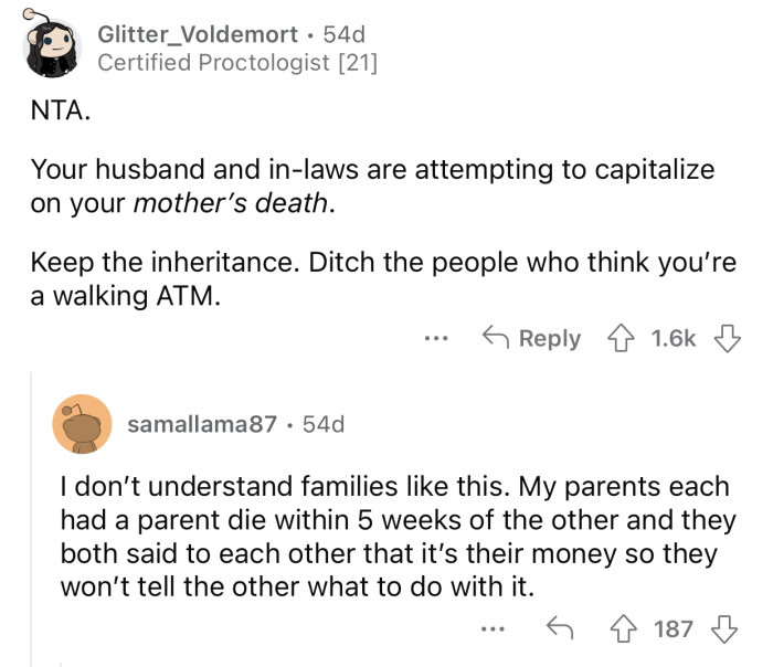 It's a desperate attempt to capitalize on the mother's death.