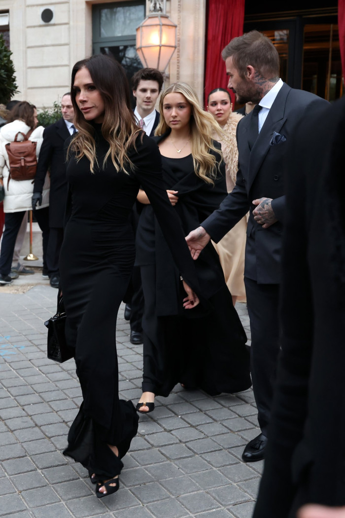 Harper Beckham, 14, embraces her brothers in a heartfelt family moment