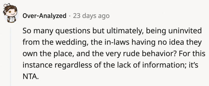 Despite the unanswered queries and one-sided story, OP didn't actually behave like an a**hole