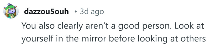 Take a long look in the mirror.