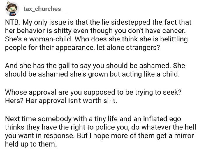 I understand why OP chose not to engage with the woman