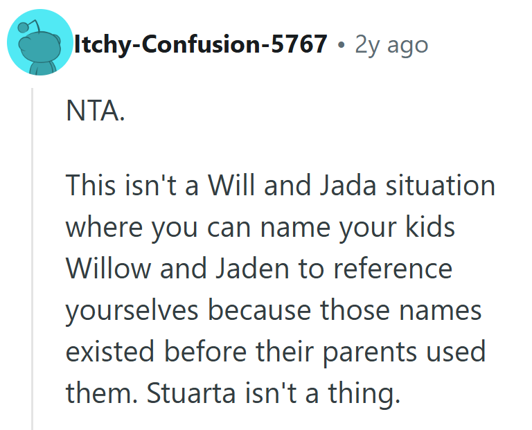 There’s a difference between creative naming and straight-up word invention — and “Stuarta” crossed that line.