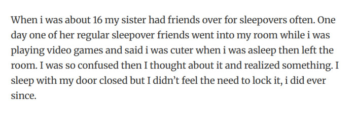 30. She said I was cuter when I was asleep.