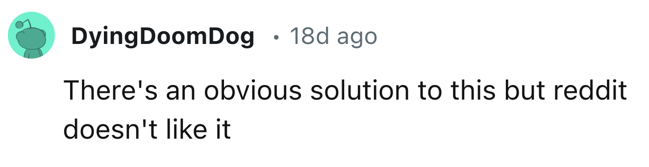 There Is An Obvious Solution To This Problem