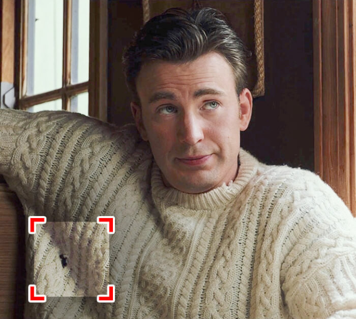 1. Chris Evans’ Sweater in Knives Out