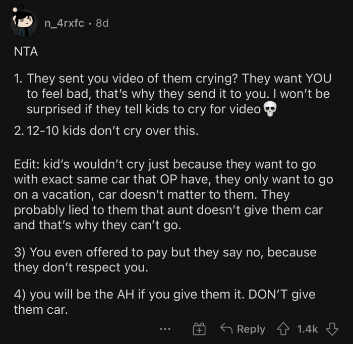 The video proves they are trying to manipulate OP.