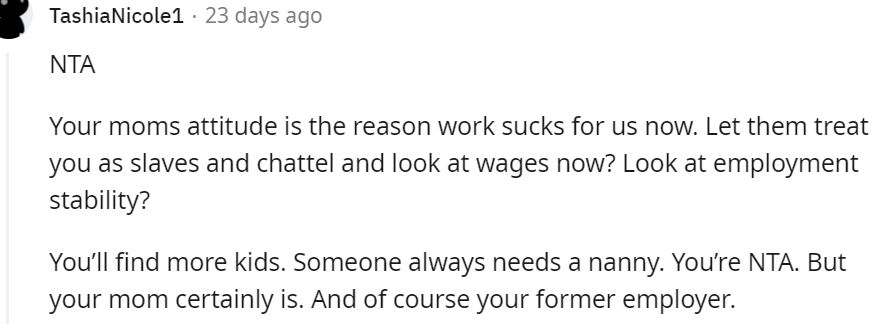 12. Someone always needs a nanny