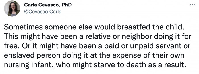 Someone else would either volunteer, be forced, or be paid to breastfeed the child.