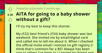 Redditor Takes 'No Need for Presents' Statement Literally, Goes To Baby Shower Without A Gift