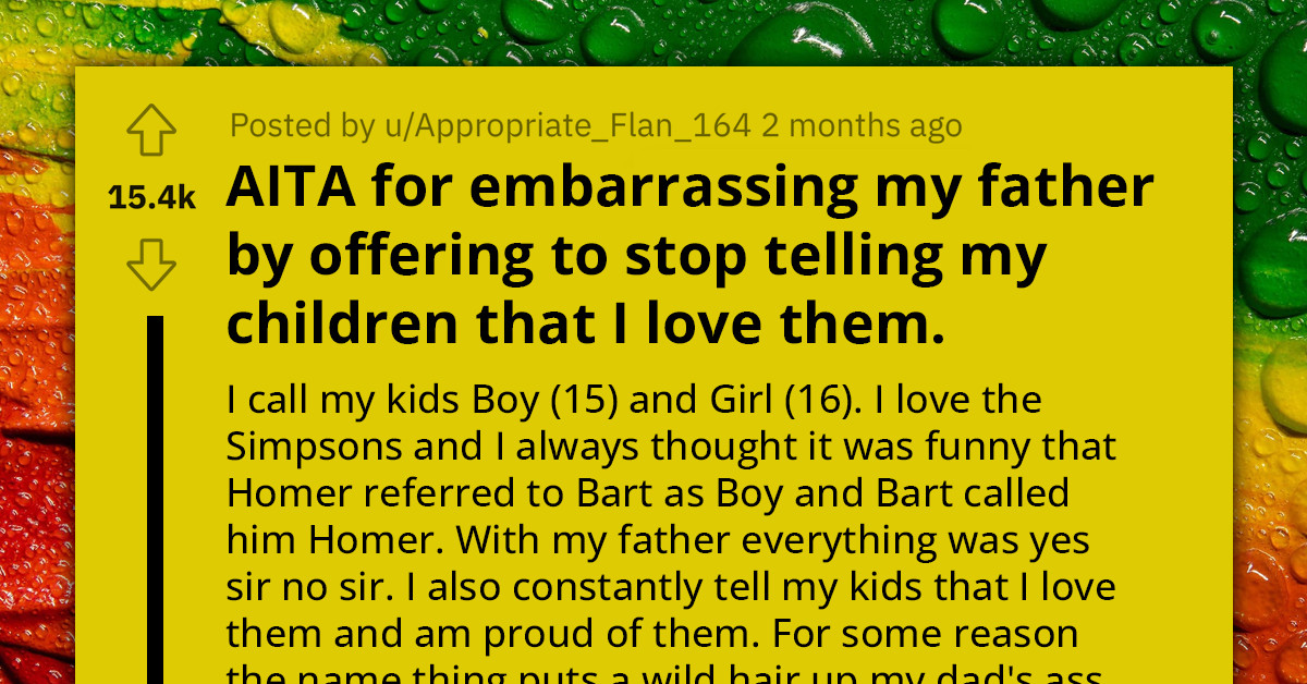Reddit User Embarrasses Father In Front Of His Kids Because He Doesn't Like His Children's Names