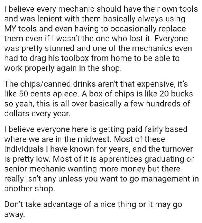 Most of these individuals the OP has known for years, and the turnover is quite low