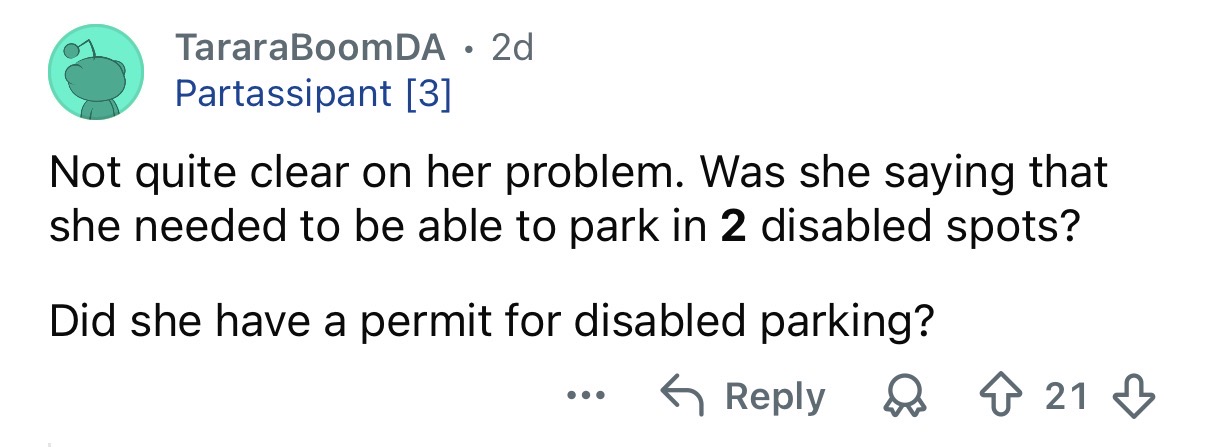 Does she need two spots?