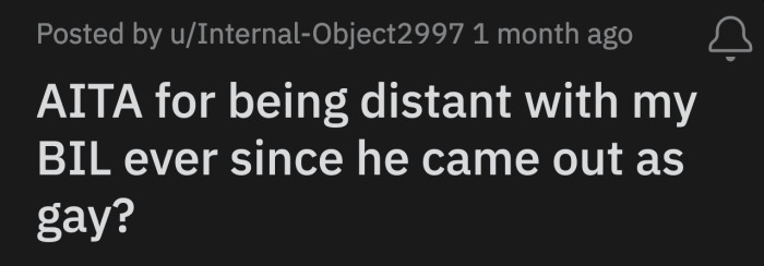 Sandra asked OP if Bruno did something wrong to anger him as OP acted 