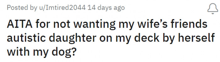 OP posted their situation under the r/AITA community.