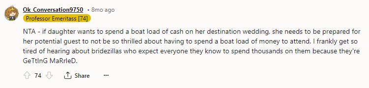 I frankly get so tired of hearing about bridezillas