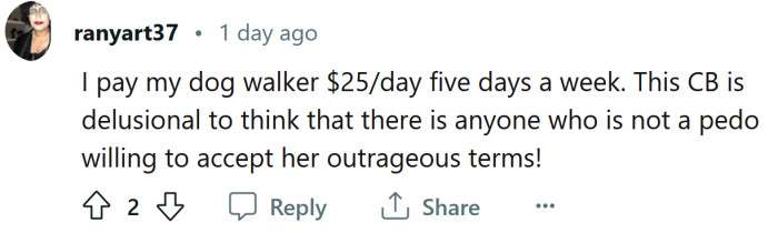 Dog walkers earn more than that!