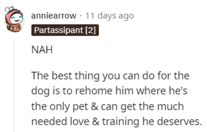 Rehome the poor dog