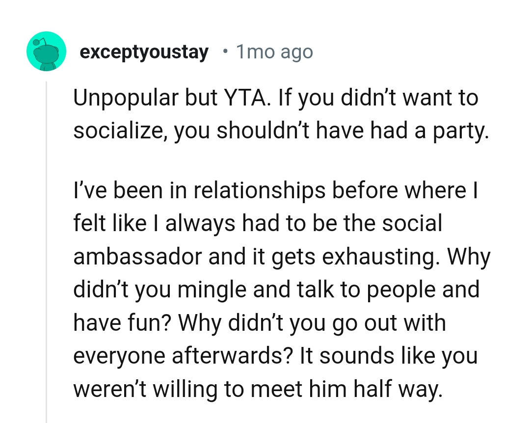 There shouldn't have been any party