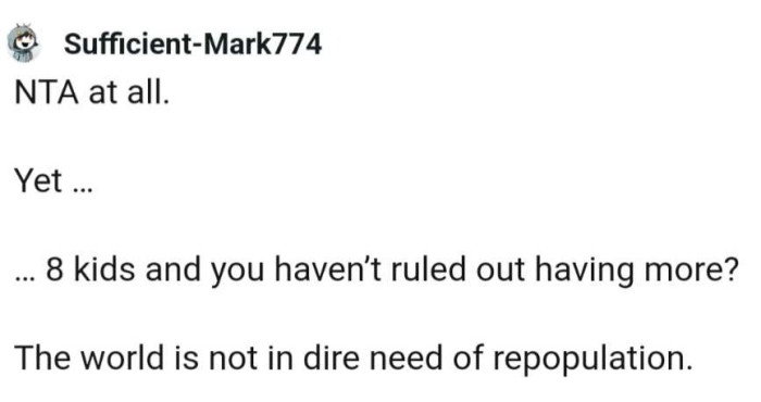 NTA for the creative living arrangements, but folks quickly picked up on the cause of the issue