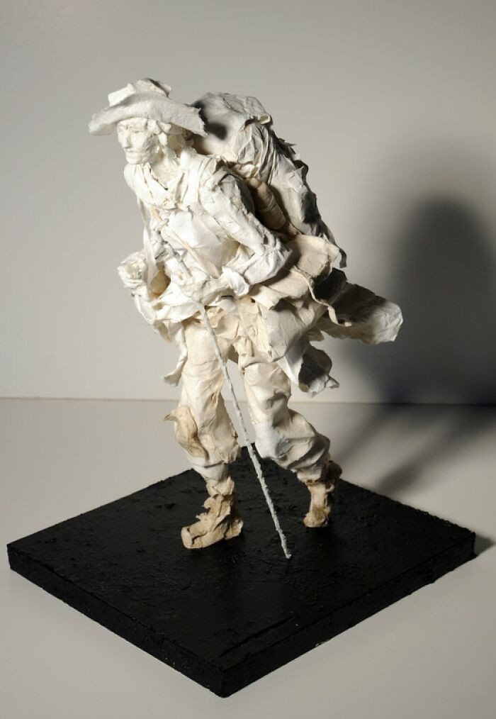 The Girl From Saskatoon Rag And Bone Man, sculptural figure made from thin discarded sheet