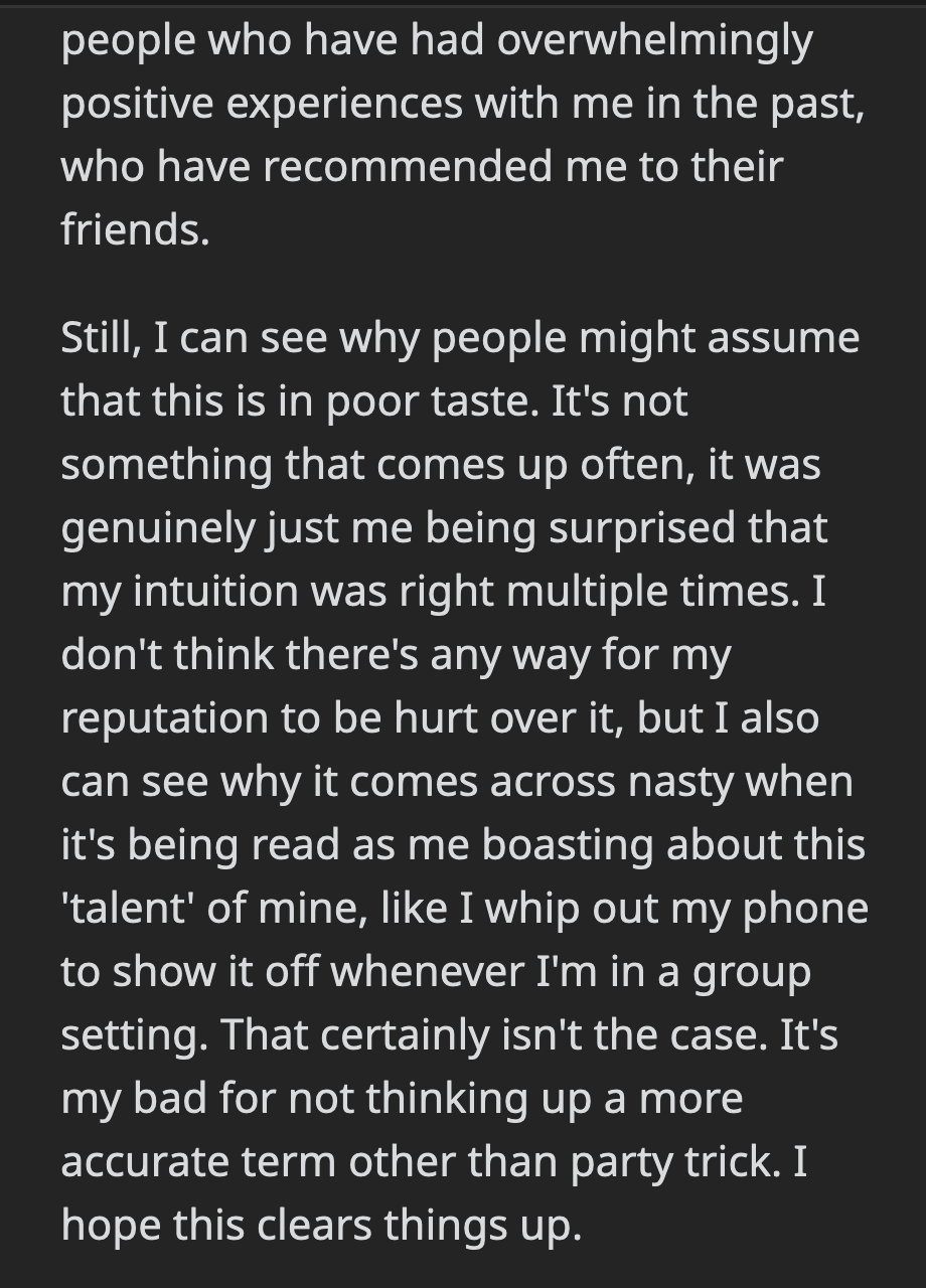 He also said that even if his sister tries to disparage his reputation, he has received enough positive feedback from previous couples to counter any rumor.