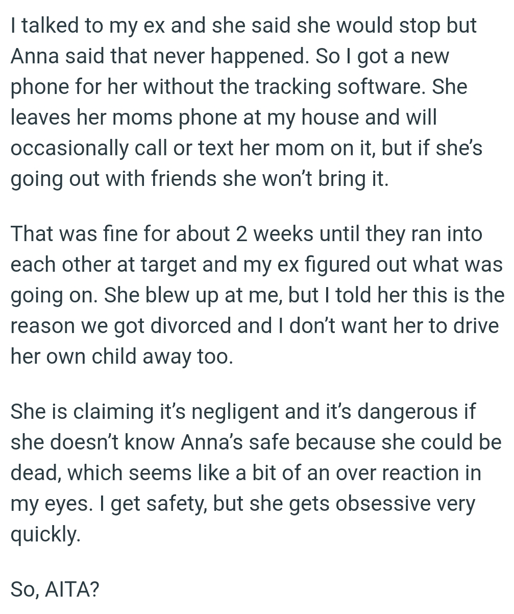 OP told his ex this is the reason they got divorced