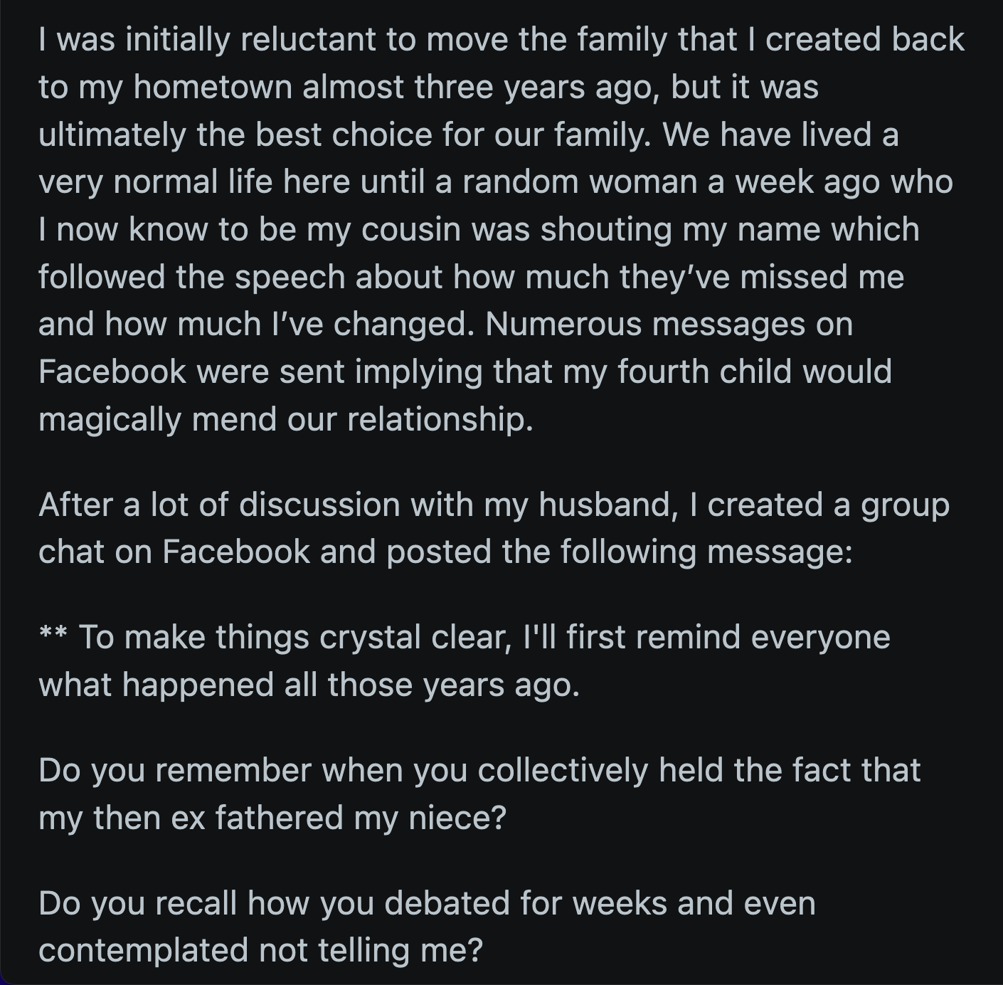 She said those reasons were enough to convince her not to subject herself, especially her kids, to their toxic behaviors.