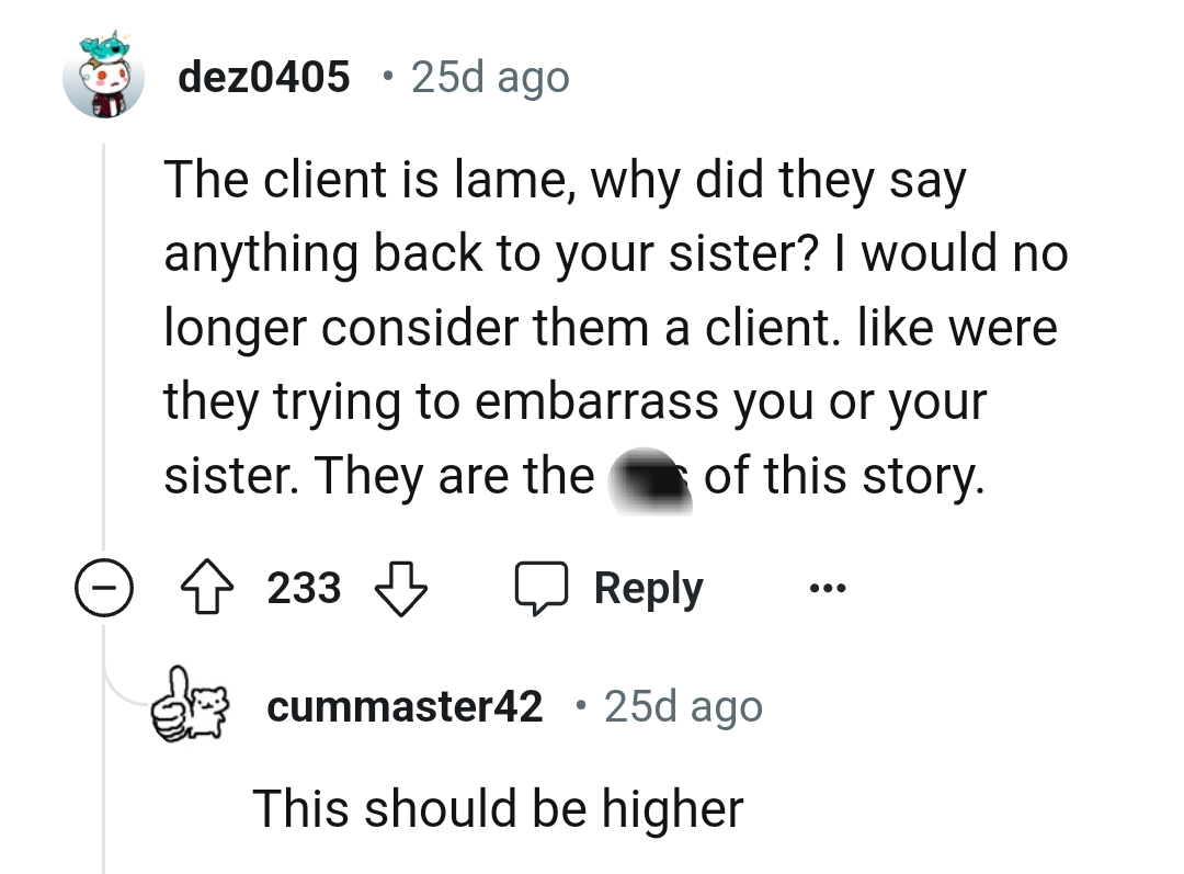 They should no longer be called a client
