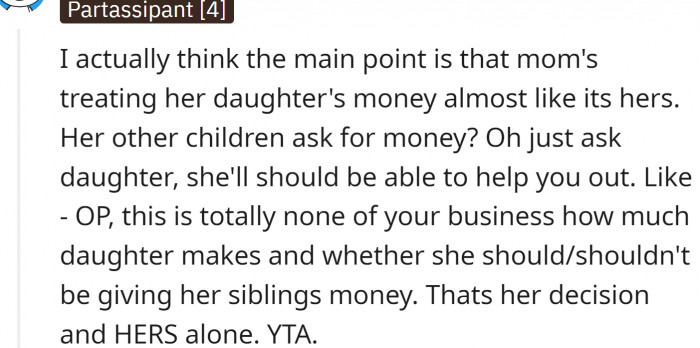 Yes, OP would certainly like to handle her daughter's money.