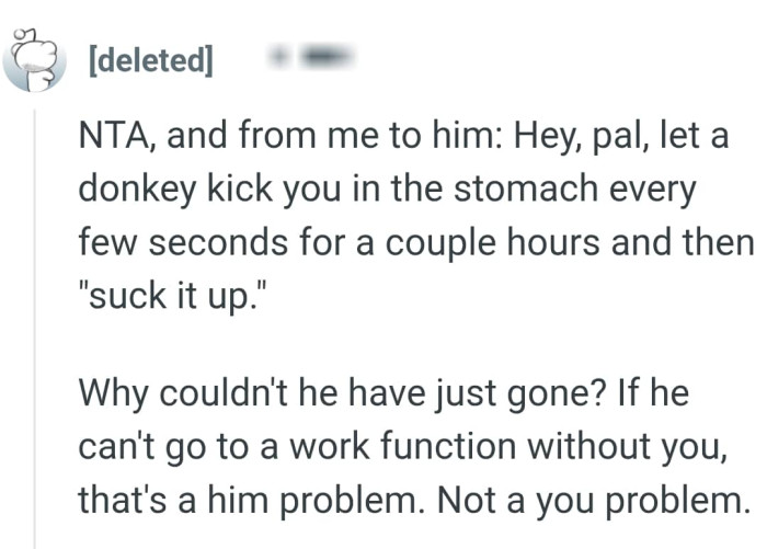 OP's husband should have just gone to the party