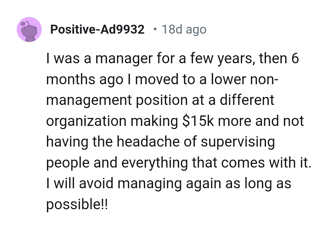9. This Redditor has a brief managerial story to share