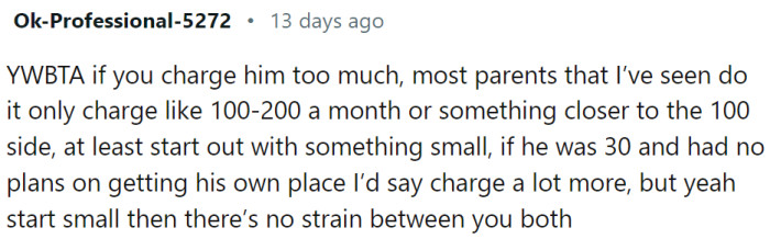 Some parents start small, and it depends on the age and the overall situation.
