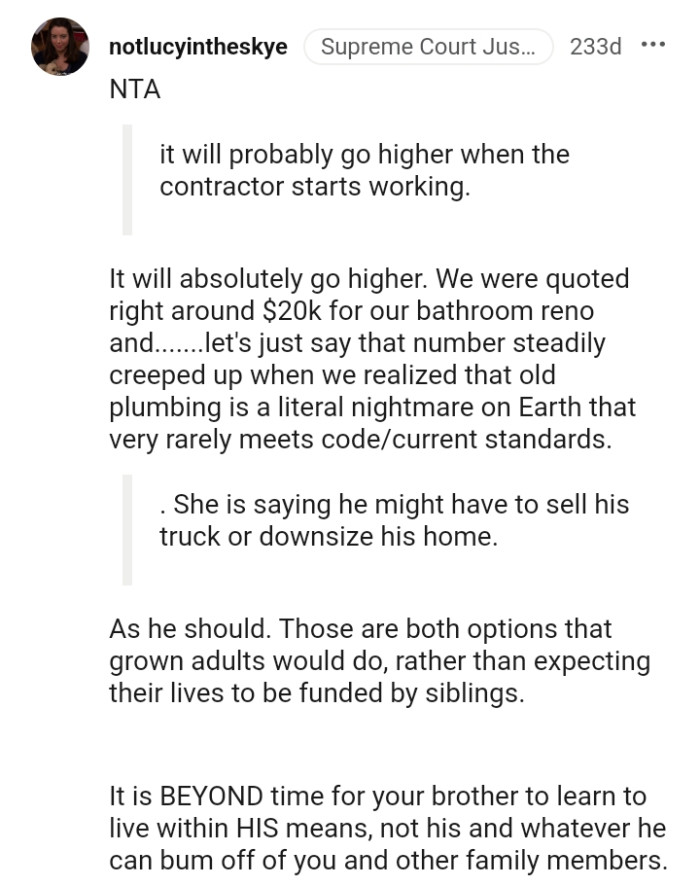 It is beyond time for the OP's brother to learn