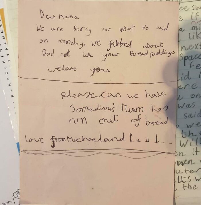 "Old Apology Letter Written To My Grandmother By Me"