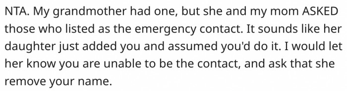 9. She should ask to be removed if she can't handle it.