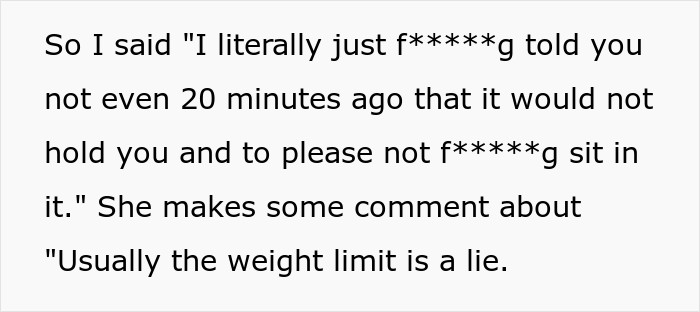 Weight limit is a lie