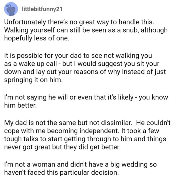 It could be a wake-up call for OP's dad